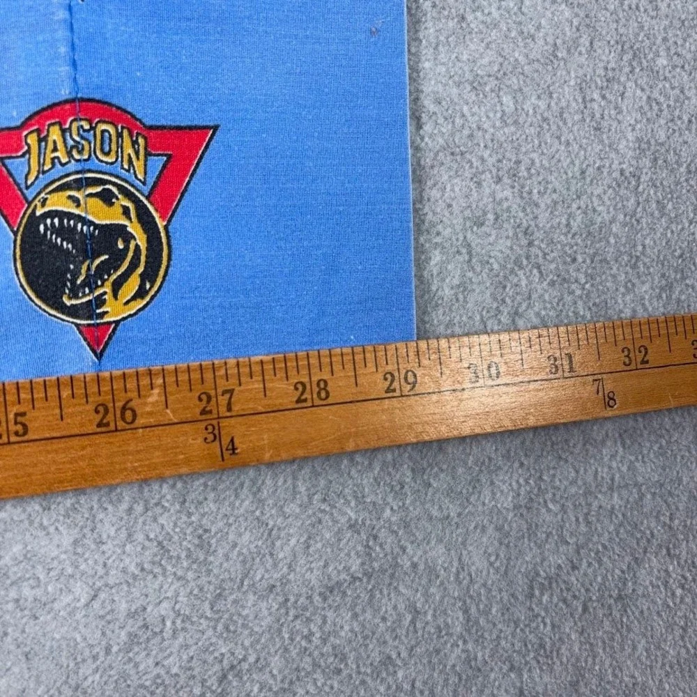 VTG Mighty Morphin Power Rangers Pillowcase Standard Blue 1994 Saban Graphic